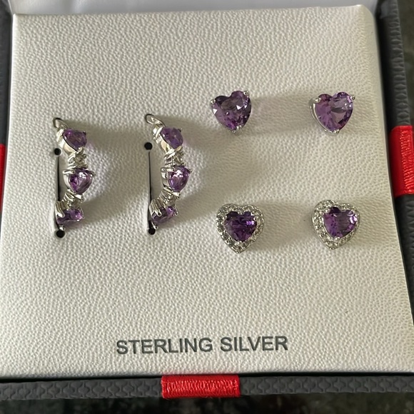 Source Unknown Jewelry - Amethyst Earring Set